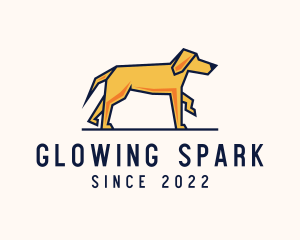 Walking Pet Dog logo design