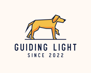 Walking Pet Dog logo design