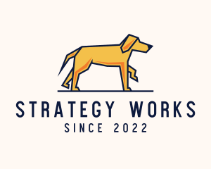 Walking Pet Dog logo design