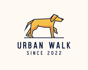 Walking Pet Dog logo design