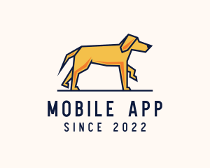 Golden Retriever - Walking Pet Dog logo design