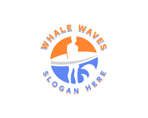 Surfer Wave Beach logo design