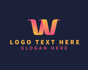 Letter W - Gradient Creative Letter W logo design