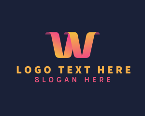 Application - Gradient Creative Letter W logo design