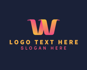 App - Gradient Creative Letter W logo design