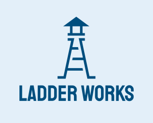 Blue Ladder Watchtower  logo design