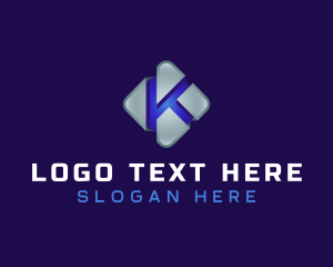 Agency - Modern Digital Letter K logo design