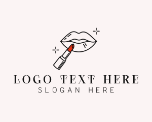 Lipstick - Beauty Makeup Lipstick logo design