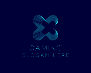 Programming - Blue Tech Letter X logo design
