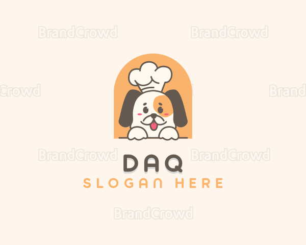 Cute Dog Chef Logo