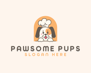 Cute Dog Chef logo design