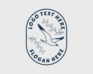 Stylish - Elegant Bird Yoga logo design