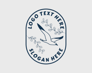 Fly - Elegant Bird Yoga logo design