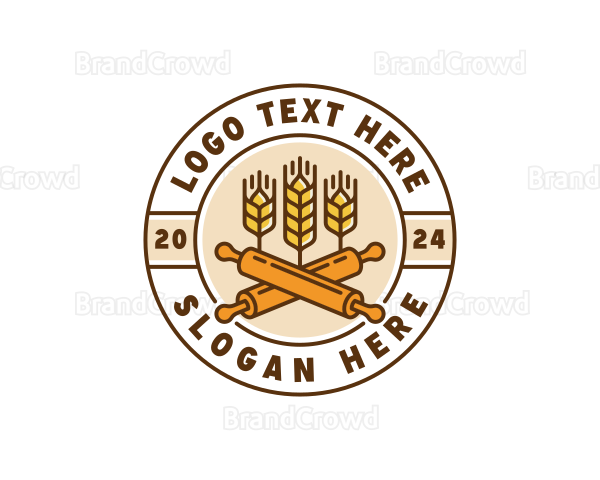 Wheat Flour Crops Logo