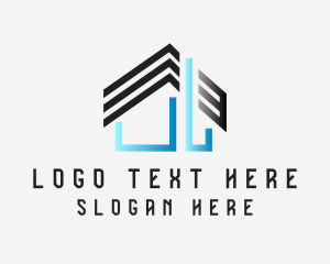 Subdivision - Minimalist Modern House logo design