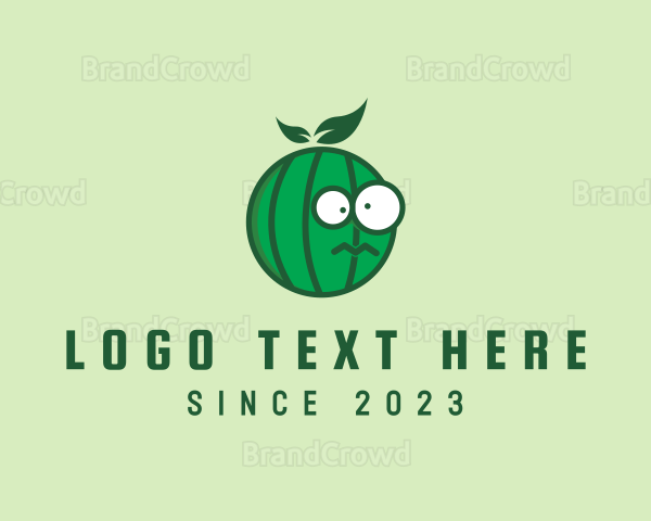 Crazy Watermelon Fruit Logo