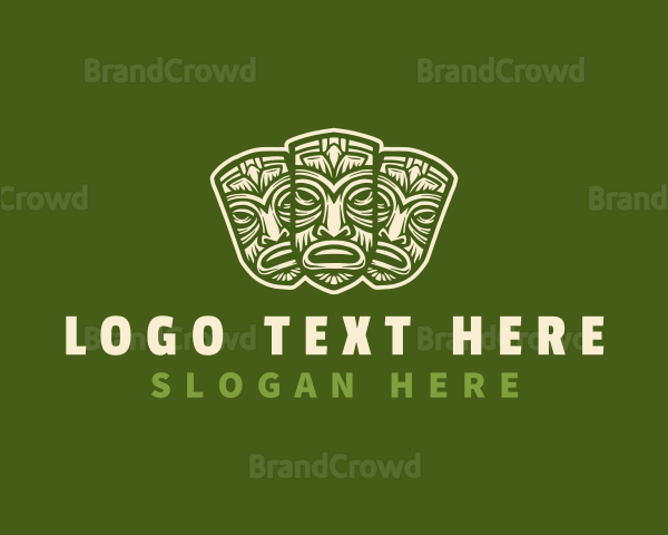 Ethnic Maori Mask Logo