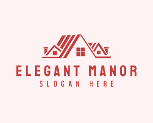 Manor - House Roof Apartment logo design