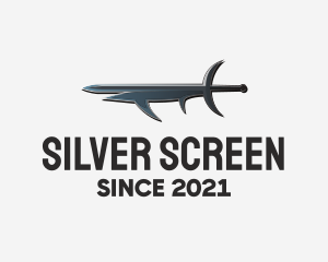 Gray Shark Sword logo design