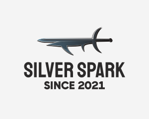 Gray Shark Sword logo design