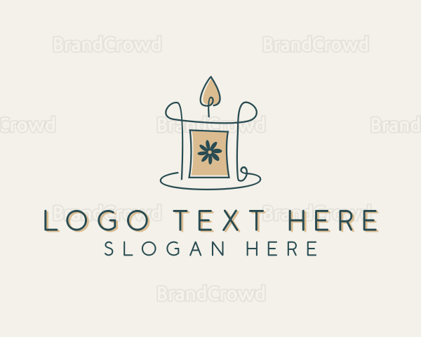 Flower Candle Candlelight Logo