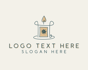 Interior Designer - Flower Candle Candlelight logo design