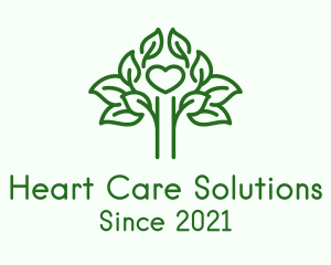 Green Tree Heart logo design