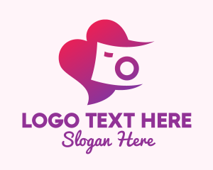 Youtube - Romantic Photographer Camera logo design