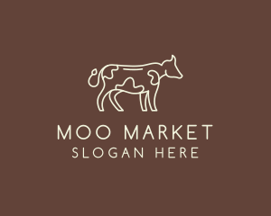 Cow - Cow Cattle Livestock logo design