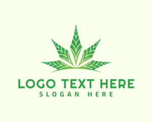 Marijuana - Organic Cannabis Leaf logo design
