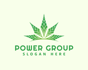 Gardening - Organic Cannabis Leaf logo design