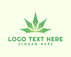 Medication - Organic Cannabis Leaf logo design