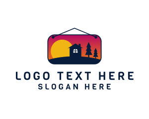 Signage - Sunrise Woods Lodging logo design