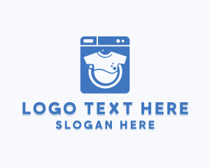 Laundromat - Washing Machine T-shirt logo design