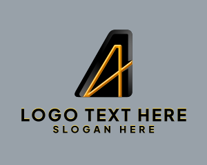 Modern Elegant Business Letter A logo design