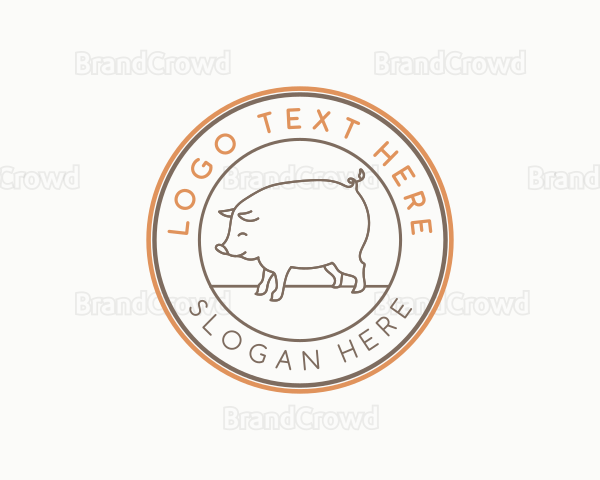 Pig Animal Livestock Logo