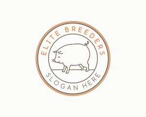 Pig Animal Livestock logo design