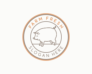 Pig Animal Livestock logo design