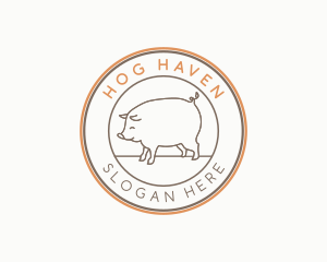 Hog - Pig Animal Livestock logo design