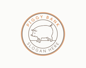 Pig Animal Livestock logo design