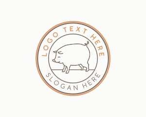 Pig Animal Livestock Logo