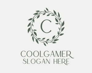 Organic Leaves Wreath Logo