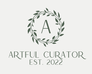 Organic Leaves Wreath logo design