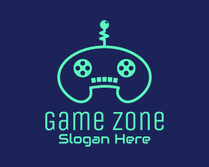 Green Alien Gamepad  logo design