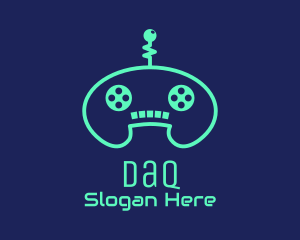 Gadget Store - Green Alien Gamepad logo design