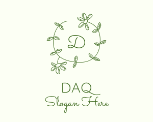 Daisy Flower Plant Wreath Logo