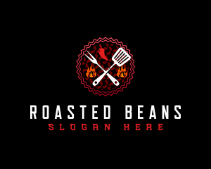 Roasted - Sizzling Grill Cuisine logo design