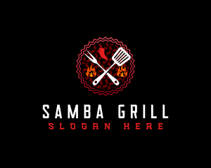 Sizzling Grill Cuisine logo design