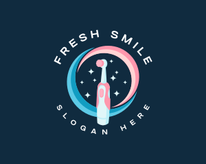 Sparkling Clean Toothbrush logo design