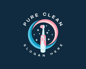 Sparkling Clean Toothbrush logo design